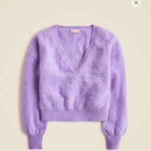 J.Crew brushed cashmere cropped V-neck sweater (small)